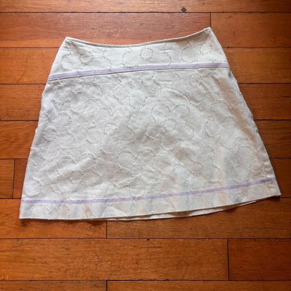 Urban-outfitters Women's Purple and White Skirt